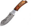 The Recurve Hunter Knife from BucknBear provides a generous cutting edge for hunting applications. The ornate Damascus blade is crafted with 1095 steel and features filework on the thumb rest. The ful...