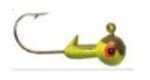 The Southern Pro Hot Head Jig Is 1/16 ounces. There Are 5 Per Pack. The Color Is Black/Chartreuse.