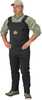 Caddis Wading Systems comfortable forest green 3.5mm neoprene stocking foot waders come with adjustable bib-style suspenders, roomy fleece lined front  hand warmer pocket and sliding gravel guards. Th...
