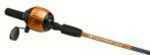 The South Bend Neutron Spincast Combo Is 5 Feet 6 inches. It Is 2 pieces. The Color Is Orange. There Is a Eva Handle. There Are Also Ceramic guides. The Rod Is Fiberglass. Also Featured Is a Graphite ...