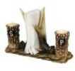 Type/Color: Antler Color Size/Finish: 6.5"H X 5.5"D X 6"W Material: Poly Resin