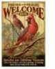 American Expedition Wooden Welcome Sign, Northern Cardinal Md: WSGN-128