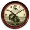 American Expedition's New 11.5 Diameter Wall Clocks Offer a Fresh New Look To Our Wall Clock Collection. Each Clock Has a Deep marbled Maroon Frame Surrounding a Classic Sepia-Toned Wildlife Scene Acc...