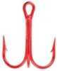 Eagle Claw Lazer Red 3X Treble Hook Worm 5Pk Size 2