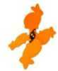 Flippin Critters 1/4"(2) Rabbit Hg Orange AR400