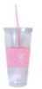 Browning Pink/White 20Oz Insulated Straw Cup