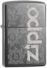 Zippo Black Ice Engraved Logo Lighter