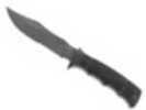 S.O.G SOG-M37K Seal Pup 4.75" Fixed Part Serrated Clip Point Powder Coated AUS8 SS Blade/Black W/Raised Diamond Pattern