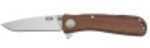 S.O.G SOG-TWI17-CP Twitch II 2.65" Folding Drop Point Plain Satin AUS-8A SS Blade Brown Rosewood Handle Includes Pocket 