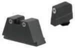 Link to AmeriGlo GL349 Tall Suppressor Height Sight Fits Glock (Except 42) Tritium Green w/White Outline Front