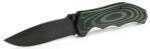 HME Pocket Knife Folder 420HC Stainless Steel Black Oxide Drop Point Micarta Green