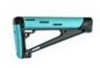Hogue 13441 OverMolded Fixed Buttstock AR-15 A2 Rubber/Polymer Black/Aqua