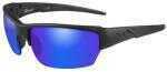 Wiley X Saint Sunglasses - Polarized Blue Mirror Lens - Matte Black Frame
