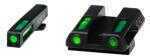 Hiviz GLN321 LiteWave H3 Fits Glock 42/43 Tritium/Fiber Optic Green Black