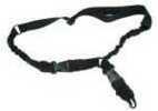 TacFire SL003B 2 To 1 Point Double Bungee Rifle Sling with HK Style Hook 30"-40" Nylon Webbing Black