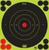 Pro-Shot 6BGREEN12PK SplatterShot Peel & Stick Self-Adhesive Black/Green Bullseye 6" 12 Pack