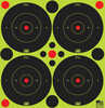 Pro-Shot 3BGREEN48 SplatterShot Peel & Stick Self-Adhesive Black/Green Bullseye 3" 12 Pack