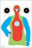 Fluorescent B-21E Target With Handgun.Great For Indoor Ranges. Black, Orange, Blue, And Green. Size: 23" X 35"