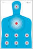 Fluorescent Target provides Multiple Shooting/scoring options. Great For Indoor Ranges. Black, Red & Blue Size: 23" X 35".