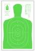 B-27E-LGR High Visibility Fluorescent Green Target. Great For Indoor Ranges. Size: 23" X 35".