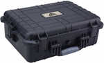 This watertight protective Mule case as a black finish and is 19.75" x 15.75" x 7.37".
