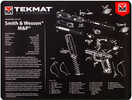 Beck TEK LLC (TEKMAT) R20SWNP S&W M&P Ultra Premium Cleaning Mat Parts Diagram 20" X 15" Black/White