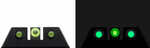 Night Fision Glow Dome CZ P-10 C Tritium Front Green W/Yellow Outline Black