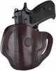 1791 Gunleather ORBH21SBRR BH2.1 Signature Brown Leather OWB for Glock 17/S&W Shield/Sprgfld XD9 Right Hand