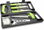 HME Game processing kits Are Made With Strong And Durable Black Oxide 420HC Steel And Non-Slip TPR Rubber Handles.