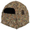 HME Products Spring Steel Pop Up 2 Person Ground blinds Have JM Stick And Limb Camo Made With Polyester Fabric.