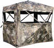 The Muddy Garage Hub Ground Blind has a full dual zip side hinged garage door that allows for the entire end of the blind to open, full panel door opening for wheelchair accessible entrance. It has 4 ...