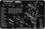 Beck TEK, LLC (TEKMAT) TEKR17RUGERLCP Ruger LCP Handgun Cleaning Mat 11"X17"X1/8"