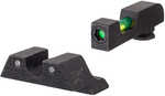 Trijicon Di Night Sight Set Fits Glock 42 43 43X 48 Tritium/Fiber Optic Green Front Rear Black Frame