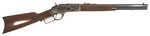 The 1873 Saddle Rifle is a frontier favorite since its debut. This slab-sided saddle rifle features a checkered walnut stock and color case hardened receiver finish.