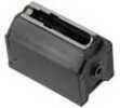 This black plastic rotary 6-round, 17 WSM caliber magazine has a steel feed  lip and fits the Ruger 77/17 .17 WSM.