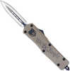 CobraTec Knives MWTPFS-3DAGNS We The People Medium 3" OTF Dagger Plain D2 Steel Blade Cerakoted Aluminum W/"We