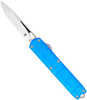 CobraTec Knives CTEBLUM390DNS Enforcer 3.25" OTF Drop Point Plain M390 Steel Blade Blue Aluminum Handle