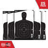 EZ Aim Paper Silhouette Target. Black & White 12 X 18 inches, 25 Per Pack. This Product Is Great For Self-Defense Practice And evaluating Shooting Proficiency.