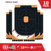 Ez-aim 15501-10 Splash Shooting Target Adhesive Paper Orange With Oval Black 12" X 18" H 10 Per Pkg