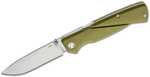 Crkt 6434 Kova 3.50" Folding Drop Point Plain Satin 8cr13mov Ss Blade/od Green  Handle Includes Pocket Clip