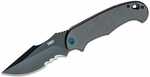 Columbia River P.S.D. 3.63" Folding Veff Serrated Black Carbon 1.4116 SS Blade G10 W/Carbon Fiber Layer/Blue