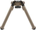 Magpul Mag1174-fde Moe Bipod Made Of Polymer With Flat Dark Earth Finish, Rubber Feet, 7-10" Vertical Adjustment & Sling
