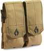 Open Top Double Mag Pouch For AR Style Mags With MOLLE Attachment System.
