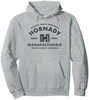 Hornnady Long Sleeve hoodie, With Graphics On Front. Made With 60 Cotton/40 Polyester And Has a Double Lined Hood.