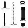 Material: 7075-T6 Aluminum Finish: Black Type III Hard Coat Anodized, Steel Castle Nut, Steel End Plate, Steel Buffer Tube Cap, Aluminum Stubby Buffer Tube, Steel Bolt Carrier Insert, Steel Guide Rod ...