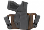 The Insurgent Deluxe Holster Is handcrafted With Vegetable Tanned Water Buffalo Leather, Industrial Grade Bonded Nylon Thread, And Has a Custom Molded Polymer Front. It Has a raised Protective Backing...