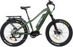 Bakcou E-bikes B-m-g-b25 Mule Matte Army Green 18" W/stand Over Height Of 29.50" Frame, Shimano Alivio Hill-climbing 9 S