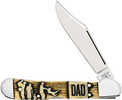 Case 10629 Father's Day Folding Plain Mirror Polished Stag Bone/nickle Handlecomes In A Tin