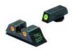 Meprolight 10222O Tru-Dot Night Sight Set Fits Glock 20/21/29/30/36/41 Tritium Green Front/Orange Rear Black