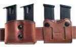 Galco Havana Brown Double Magazine Case Fits Belts 1"-1 3/4" Wide Md: DMC22H